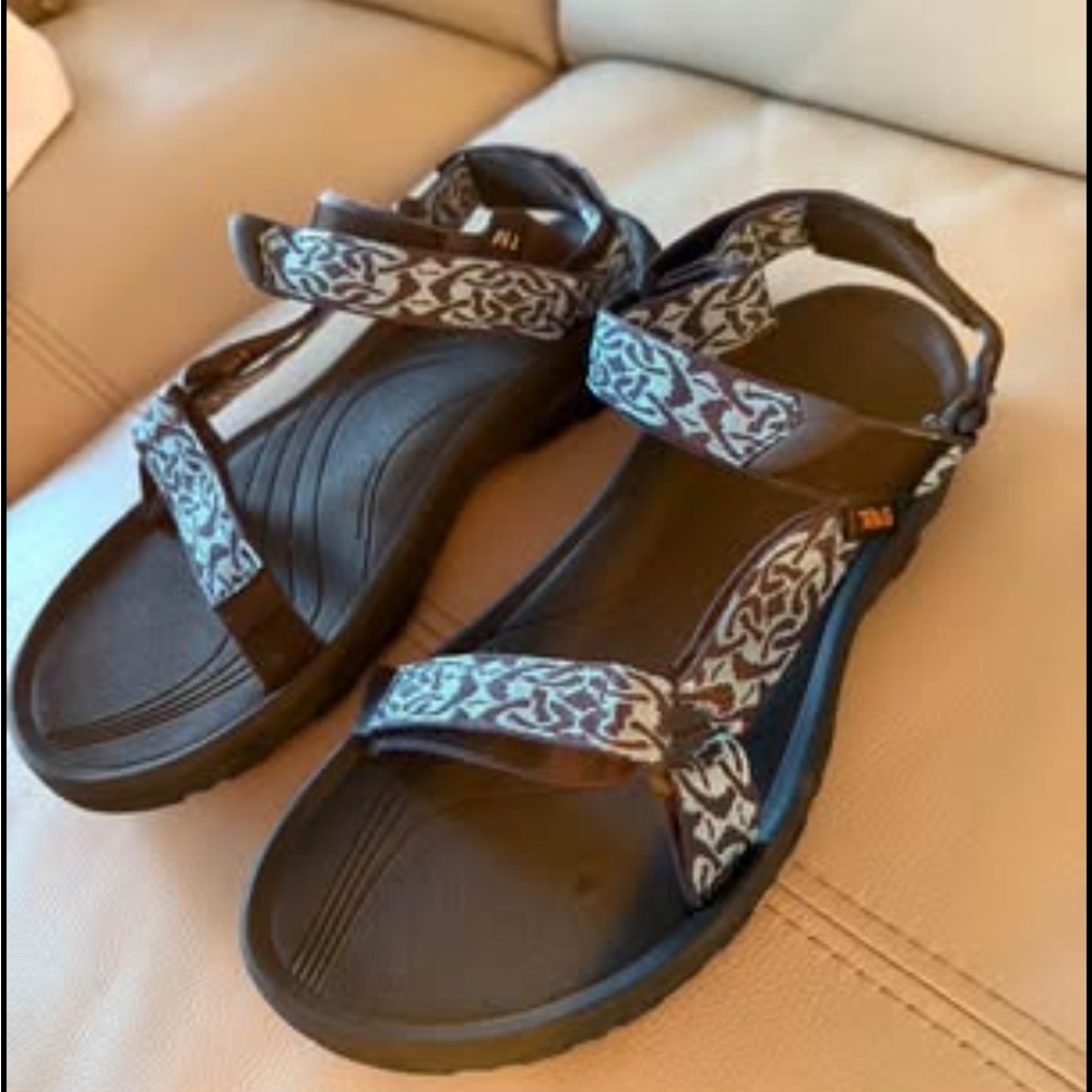 Teva Women's Black and White Patterned Sandals